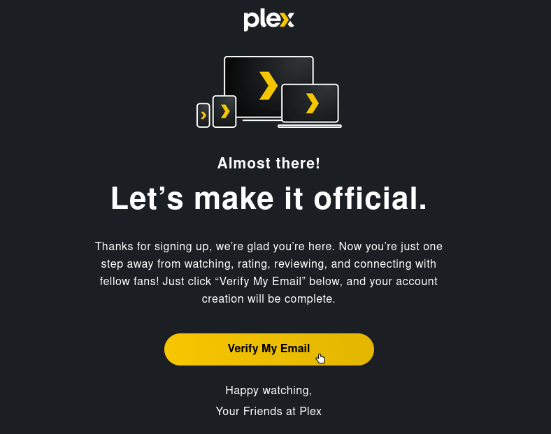 Verify your email screenshot